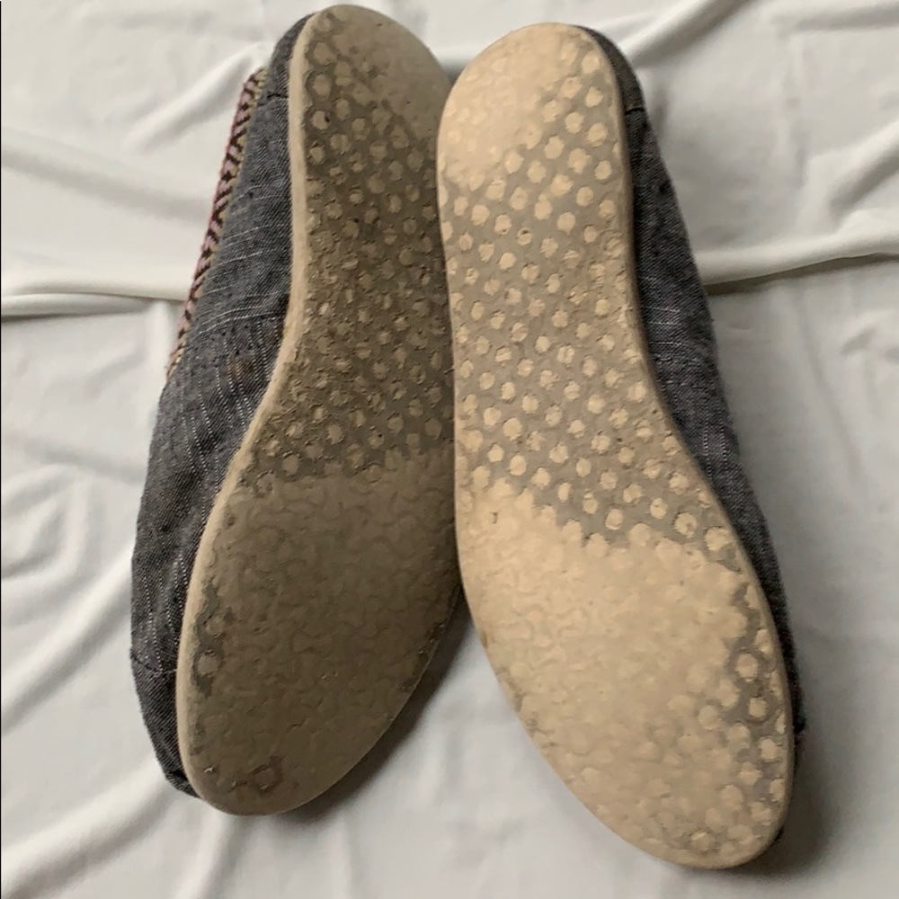 Toms slip on flats black denim yarn trim 9 - Picture 3 of 4